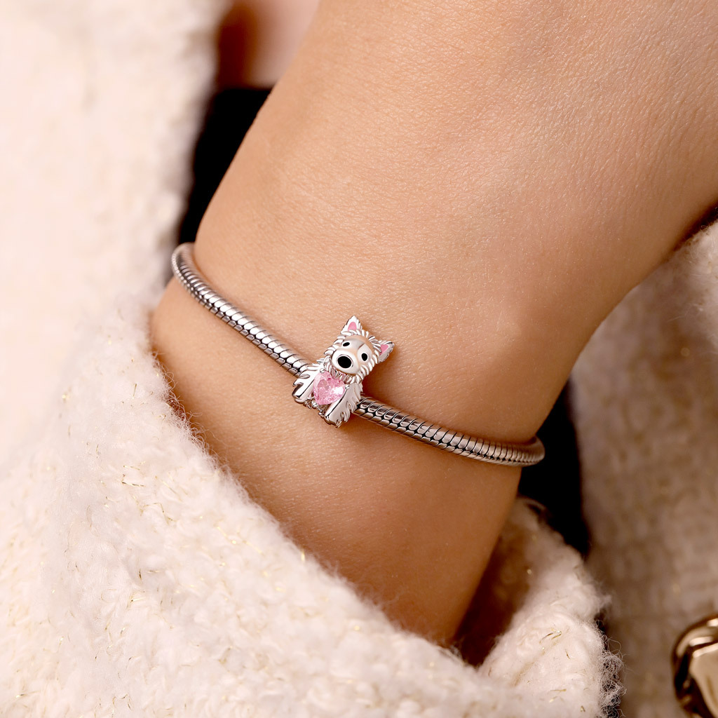 西高地白梗擁抱愛心珠飾 image number 6