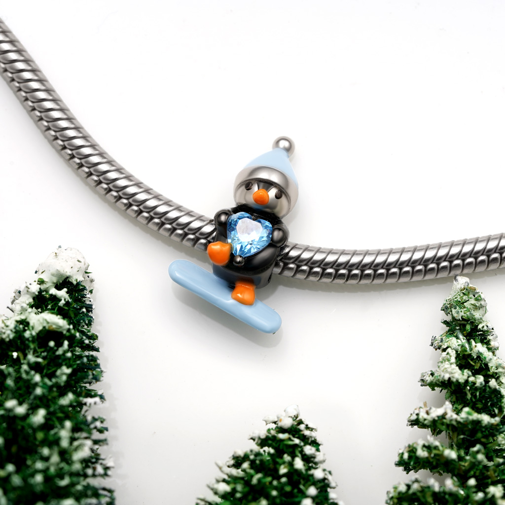 企鵝滑雪珠飾 image number 4