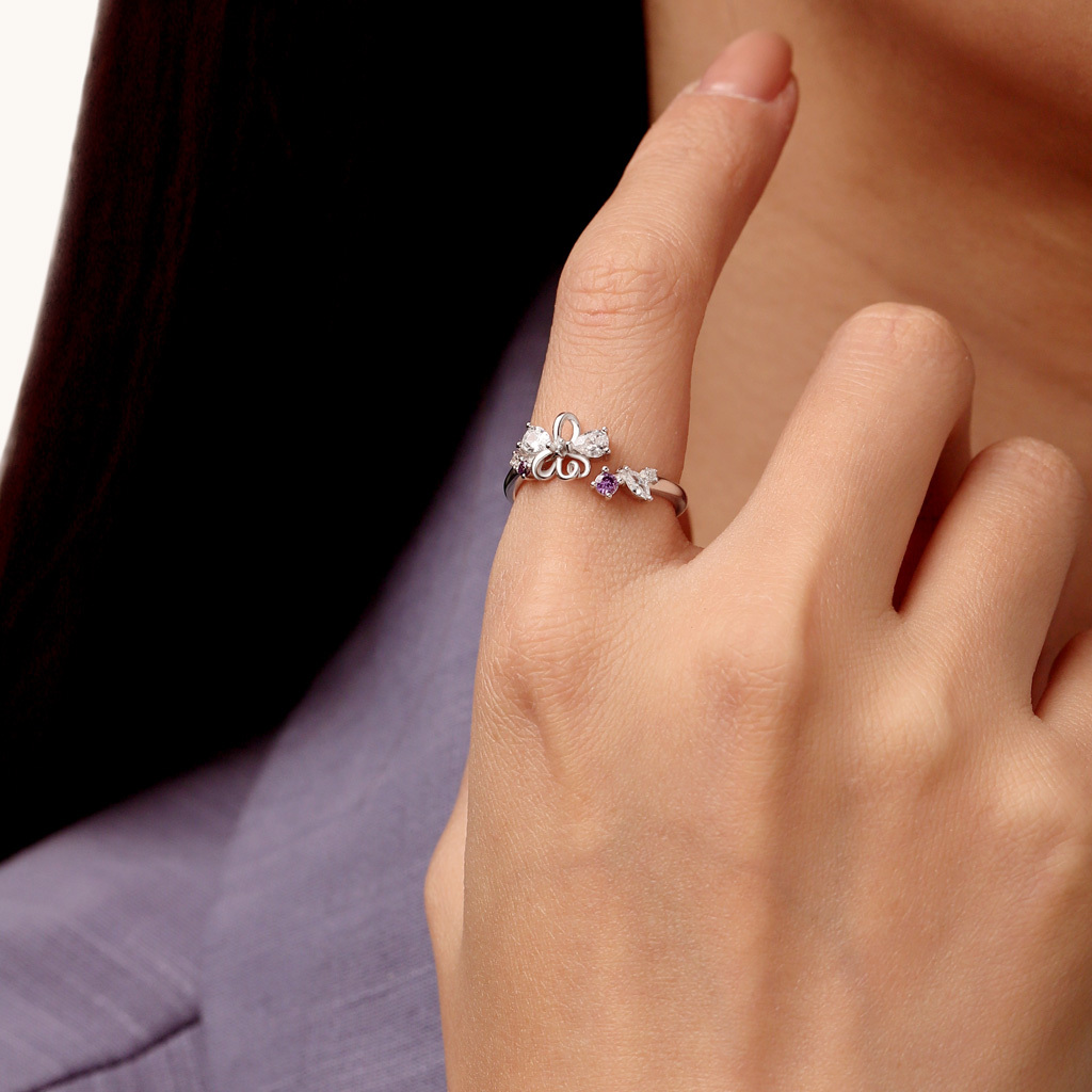 花朵開口戒指 image number 3