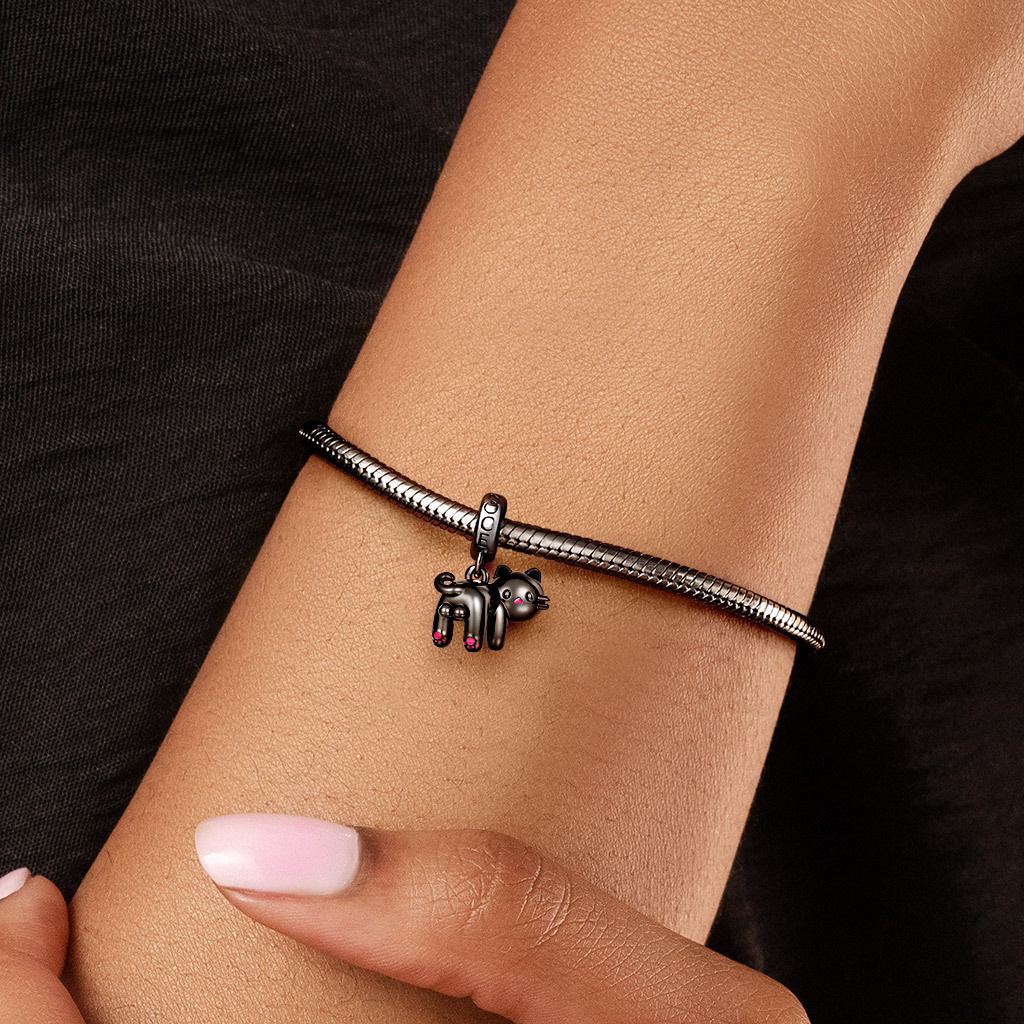 黑貓Pat Pat吊墜 image number 1