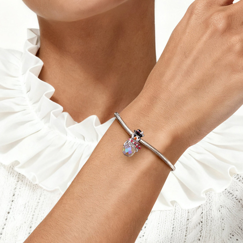 雪人水晶球吊墜 image number 1