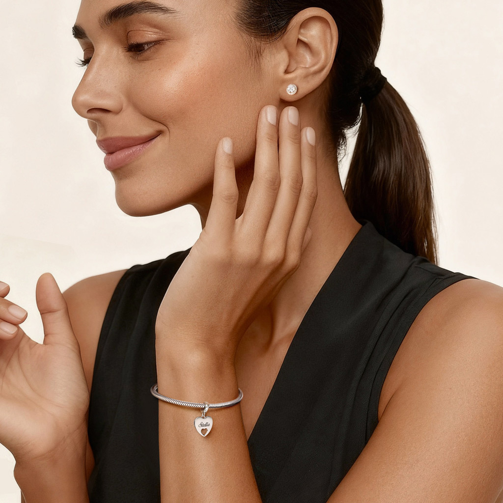 可刻名心形吊墜 image number 4