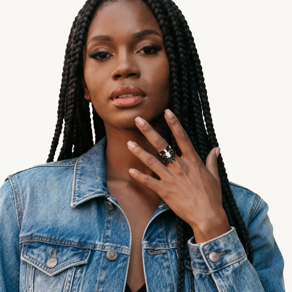 蝙蝠翼棺材戒指套裝 image number 2