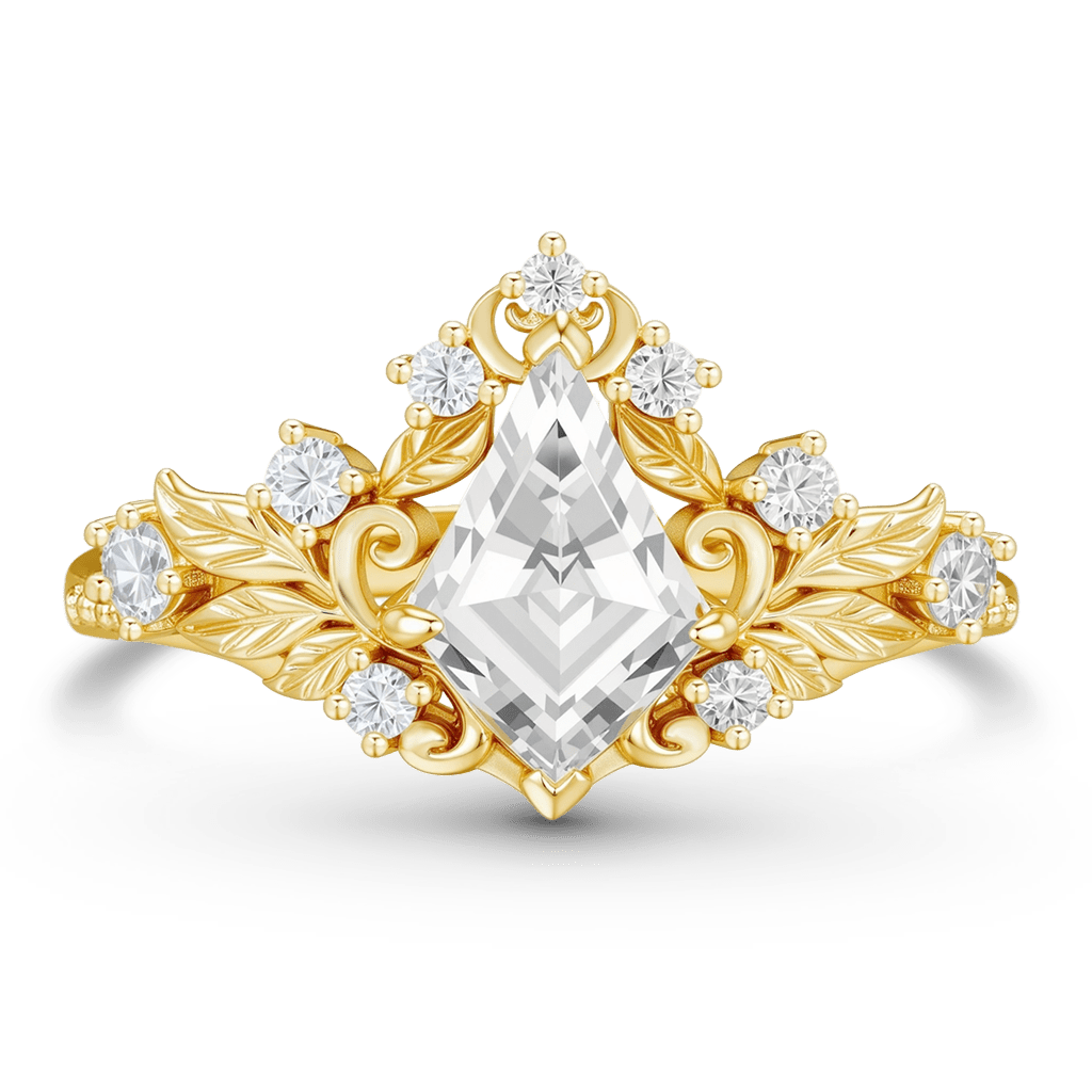 葉形花絲風箏切割戒指 image number 0