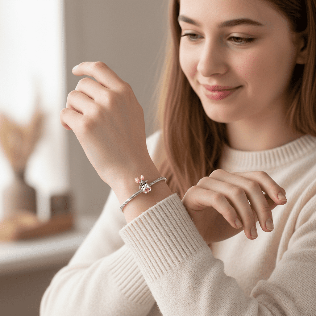 鬱金香誕生石吊飾 image number 3