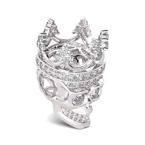 水晶骷髏女王吊飾珠 image number 1