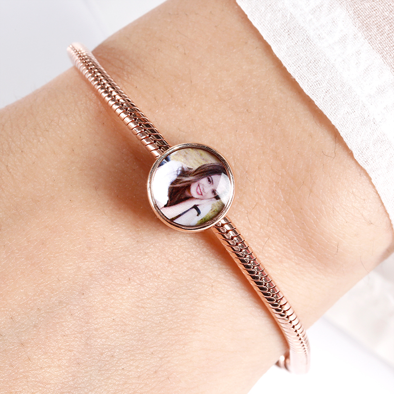 圓形水晶照片吊飾珠 image number 1