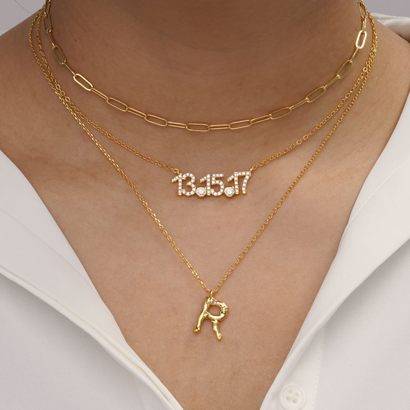 竹製字母“R”項鍊 image number 4