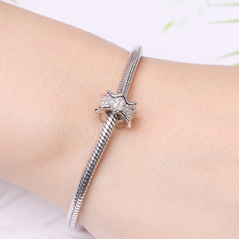 白色CZ寶石固定珠珠飾 image number 2