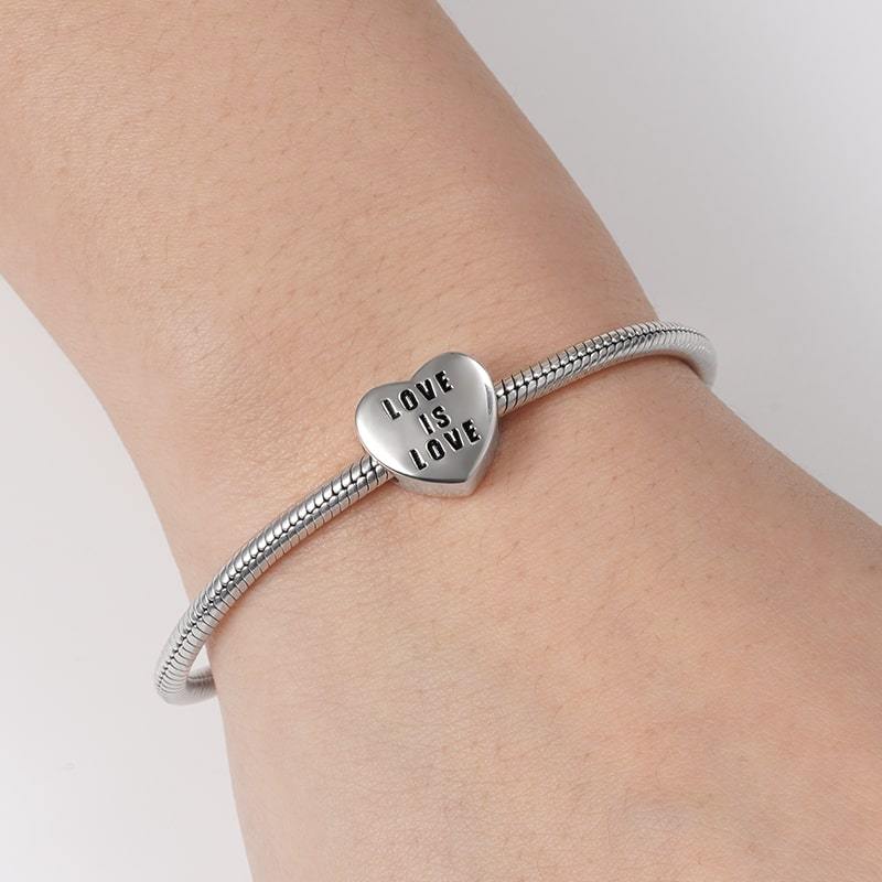 心形彩虹旗吊飾珠 image number 3