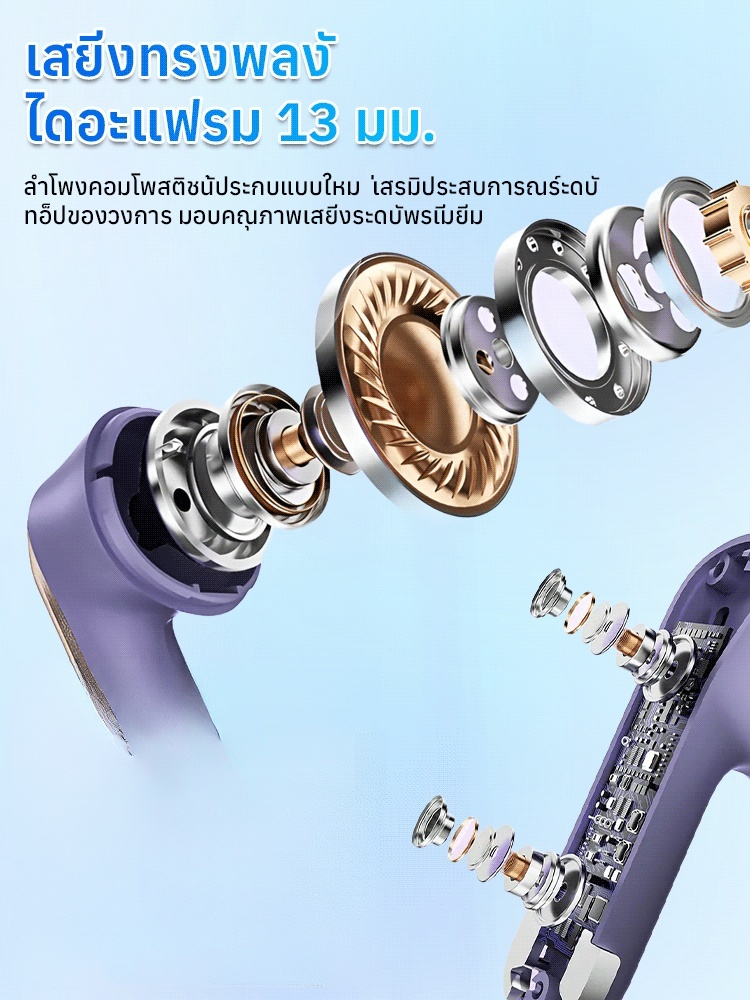 🔇 ตัดเสียงรบกวนลึก 52dB ดื่มด่ำกับโลกแห่งเสียงเพลงอย่างแท้จริงได้ทันที!