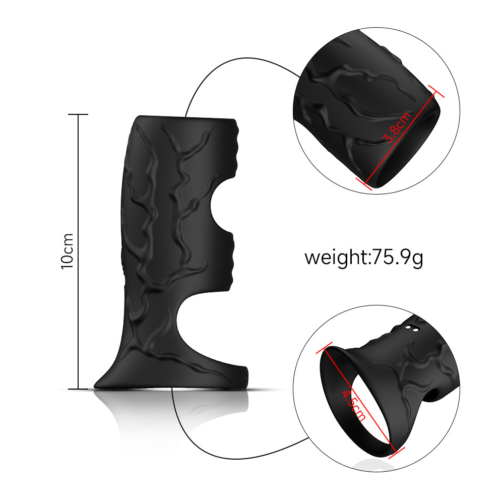 10 Speed Vibrating Male Silicone Cock Ring with Magnetic Charging Physical Delay Penis Sleeve for Men Enhanced Pleasure and Stamina