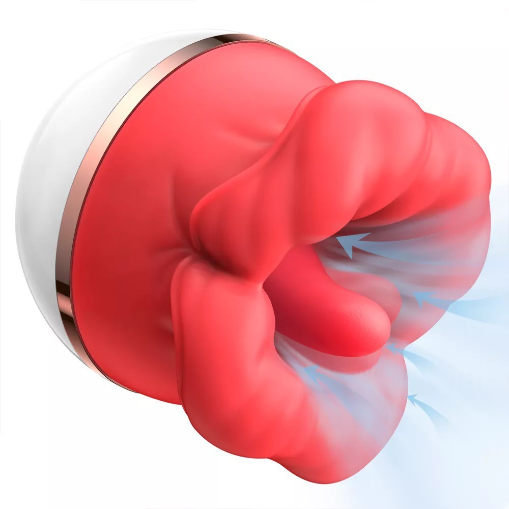 10 Speed Vibrating Tongue Licking Clitoral Sucking Stimulator with Nipple Massage Egg Female Adult Toy for Women Pleasure
