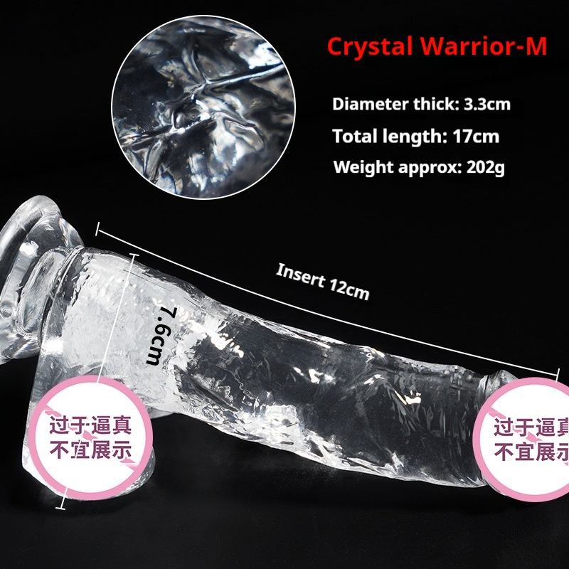 Realistic Crystal Clear Dildo for Women Silicone Translucent Penis Sex Toy Adult Pleasure Products for Solo Play and Couples Use