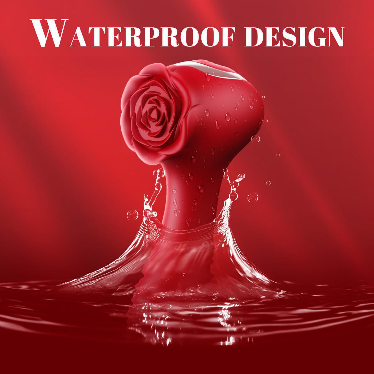 Rose G Spot Vibrator Clitoral Stimulator with Rotating Beads and Tongue Licking for Women Powerful Rechargeable Waterproof Adult Sex Toy