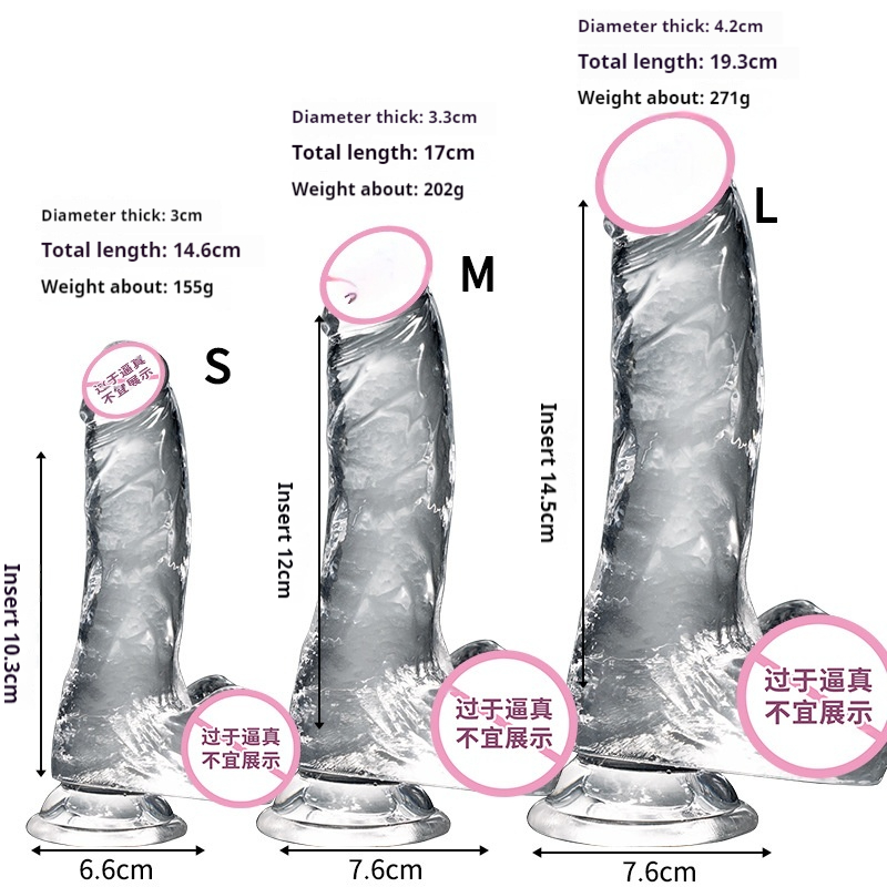Realistic Crystal Clear Dildo for Women Silicone Translucent Penis Sex Toy Adult Pleasure Products for Solo Play and Couples Use