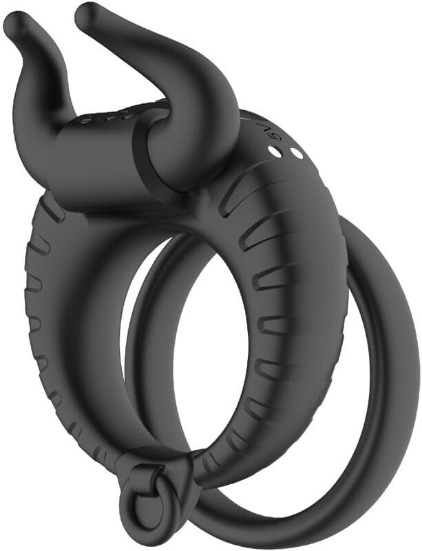 10 Speed Vibrating Ring with Magnetic Charging Bull Penis Enhancer for Men Prostate Massager Cock Ring Adult Sex Toy for Couples Pleasure