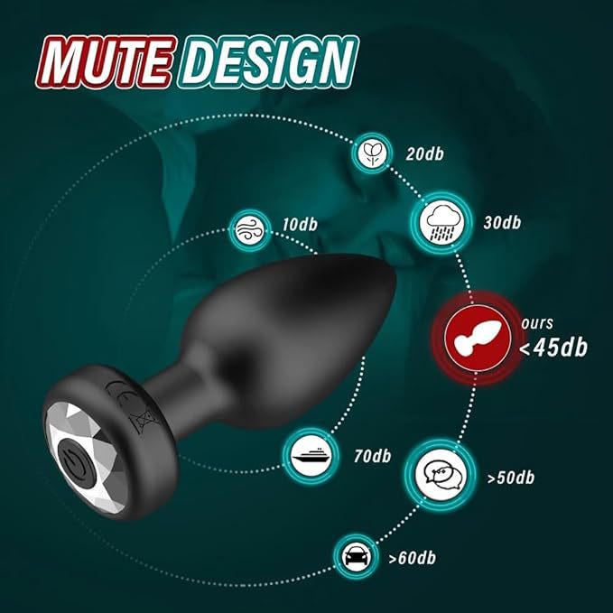 Remote Control Vibrating Anal Plug with App and Stealth Wearable Design for Discreet Public Use