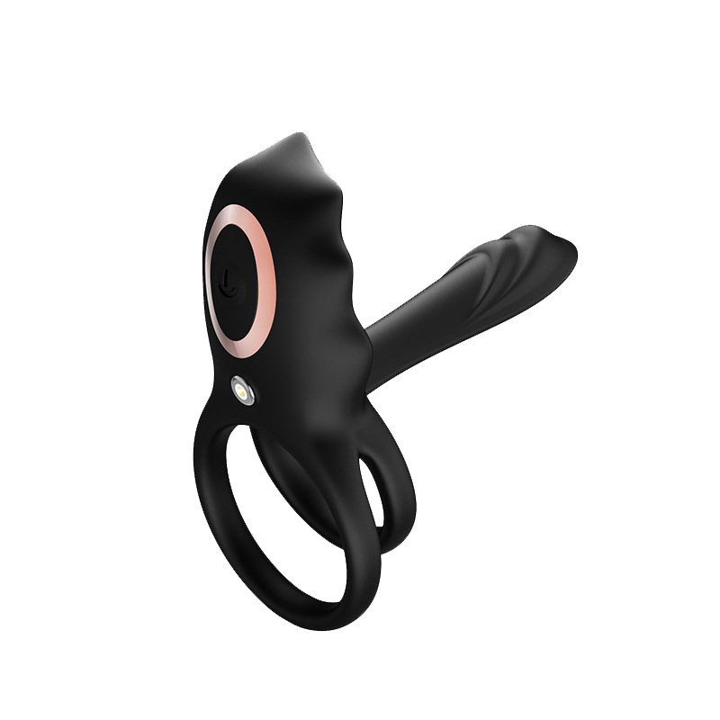 10 Speed Vibrating Cock Ring Dual Ring Set for Men Couples Use Extended Pleasure Prostate Massager Enhancer