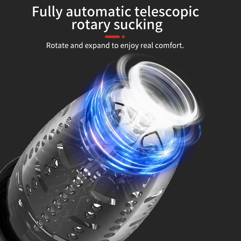 Automatic Rotating Telescopic Vibrating Male Masturbator Cup Hands Free Penis Training Device