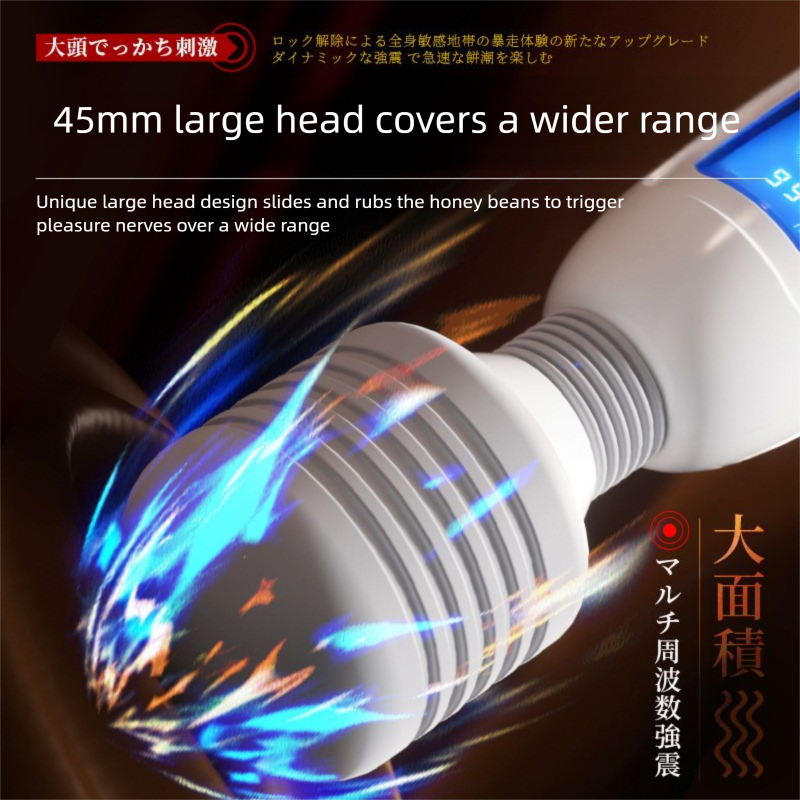 Powerful Rechargeable Vibrator for Women with Large Head Multi Mode LCD Display Silent Operation for Foreplay and Solo Pleasure