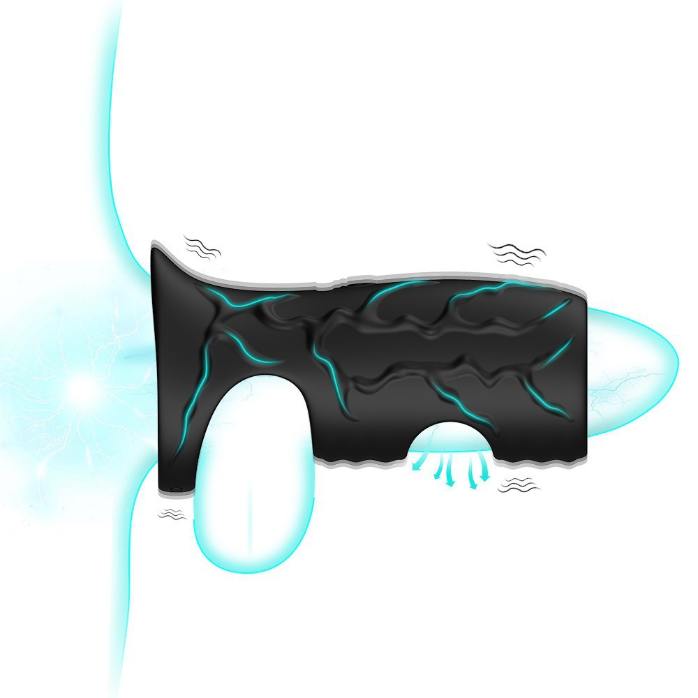 10 Speed Vibrating Male Silicone Cock Ring with Magnetic Charging Physical Delay Penis Sleeve for Men Enhanced Pleasure and Stamina