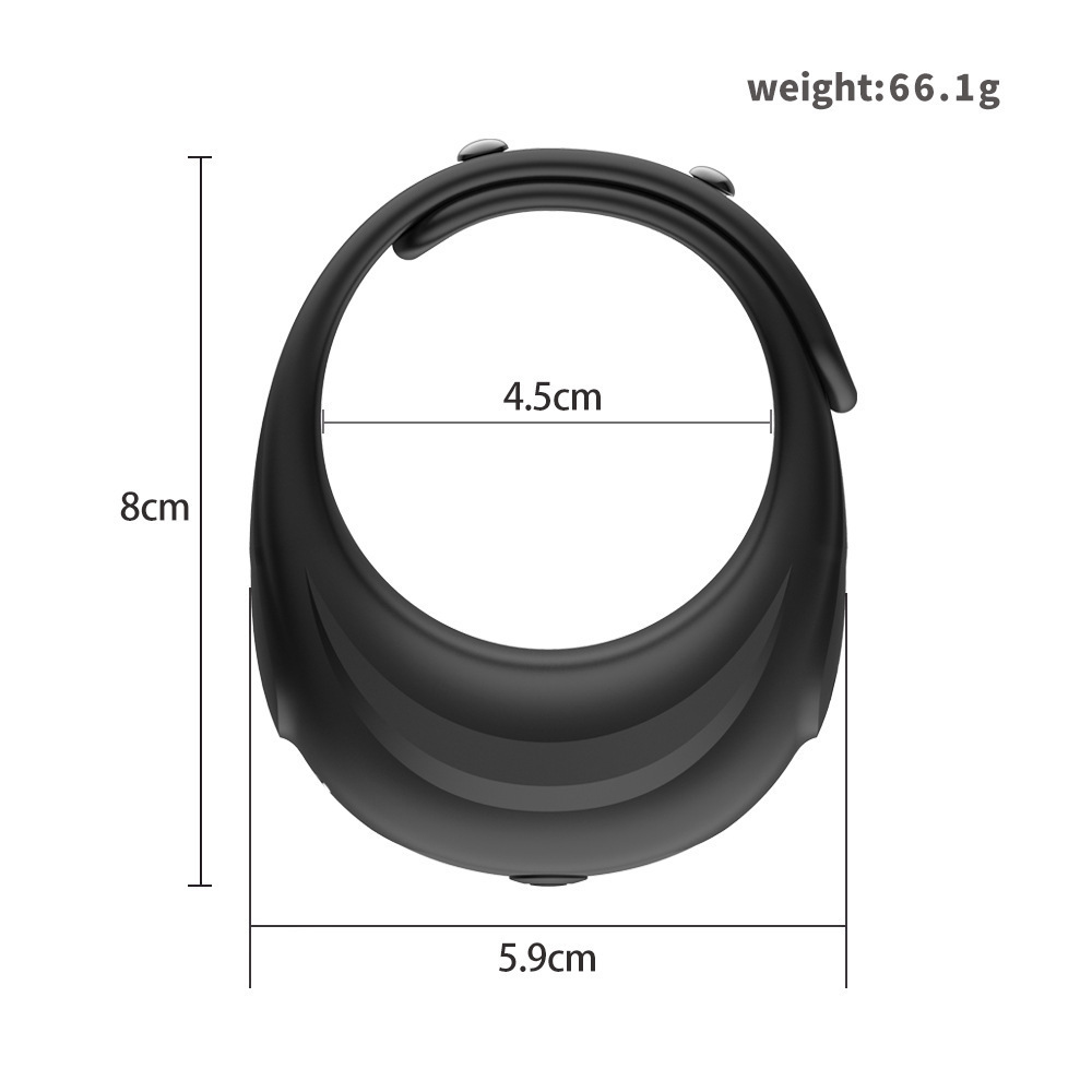 Magnetic Charging 10 Frequency Vibration Cock Ring for Men Physical Delay Enhancer Penis Ring Rechargeable Male Sex Toy