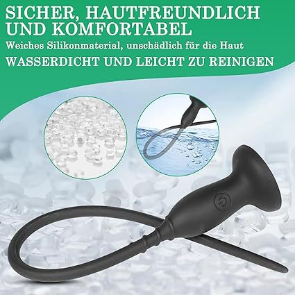 10 Frequency Vibration Male Urethral Sound Silicone Prostate Massager with Remote Control Electric Stimulation Toy for Men Adult Sex Toys