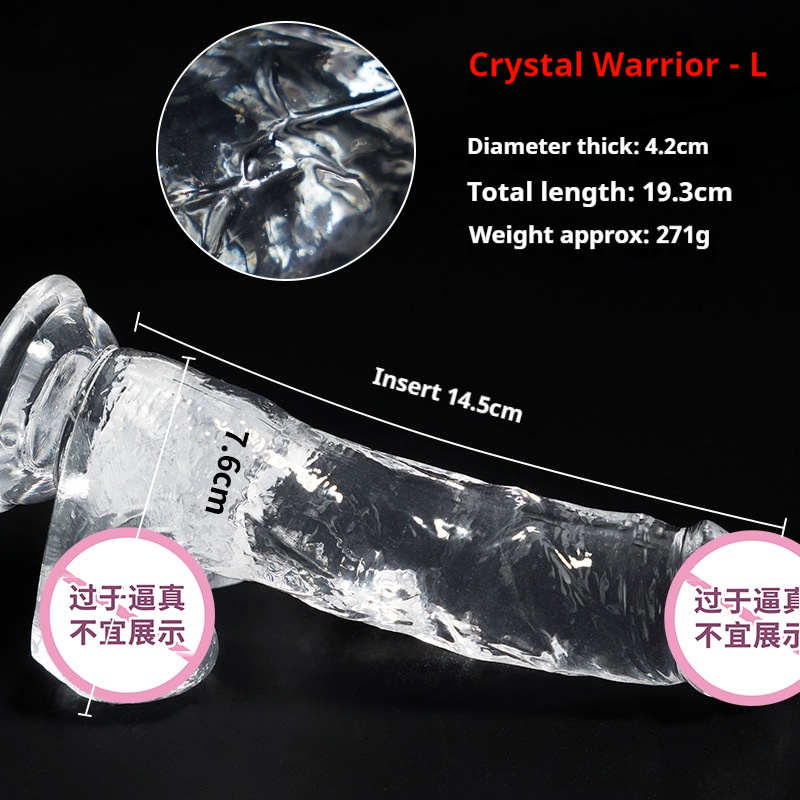 Realistic Crystal Clear Dildo for Women Silicone Translucent Penis Sex Toy Adult Pleasure Products for Solo Play and Couples Use