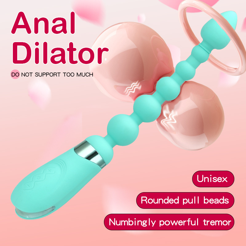 10 Speed Vibrating Anal Beads for Women Rechargeable Silicone Butt Plug with Remote Control Powerful Stimulation Adult Toys G Spot Clitoral Massager