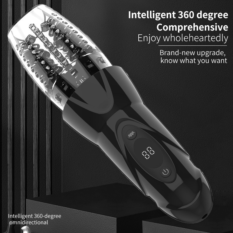 Automatic Rotating Telescopic Vibrating Male Masturbator Cup Hands Free Penis Training Device