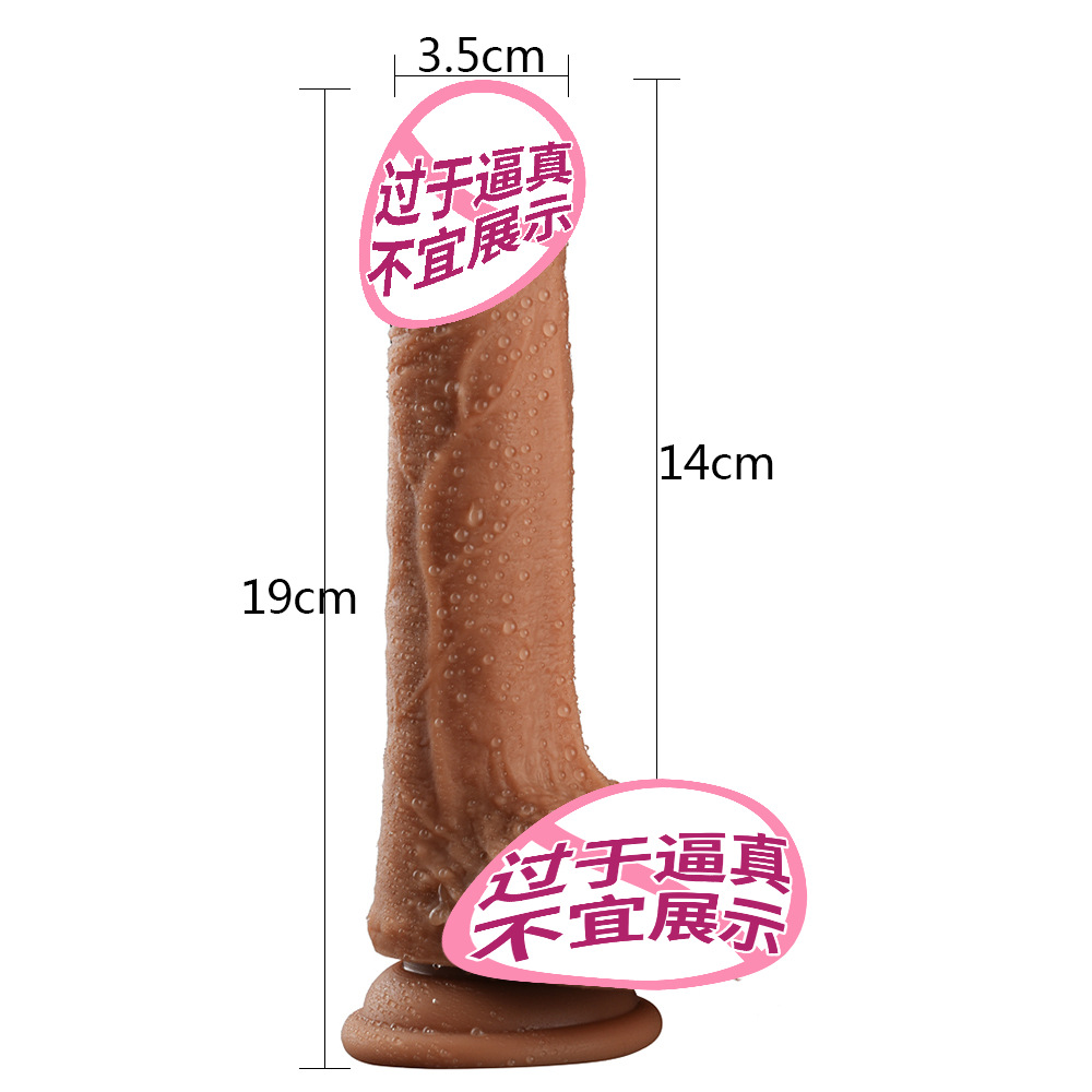 Realistic Silicone Dildo for Women Extra Soft Flexible Handheld Adult Toy Lifelike Texture G Spot Stimulation