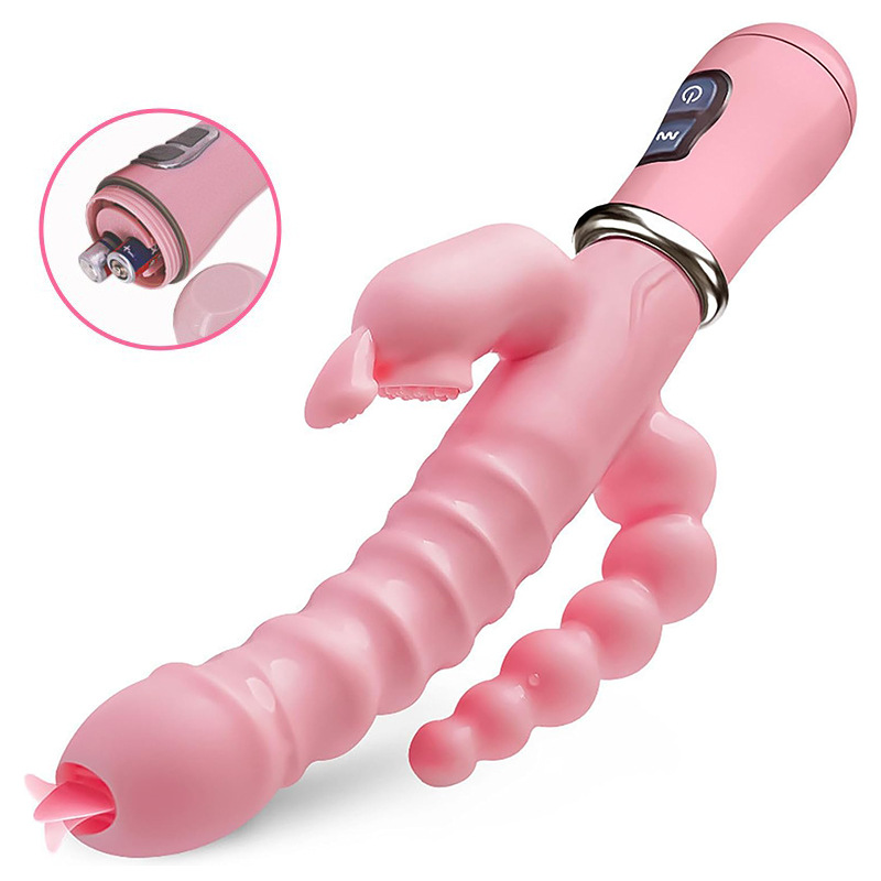 3 in 1 Multi Speed Vibrating Wand for Women G Spot Clitoral and Anal Stimulation with Beads