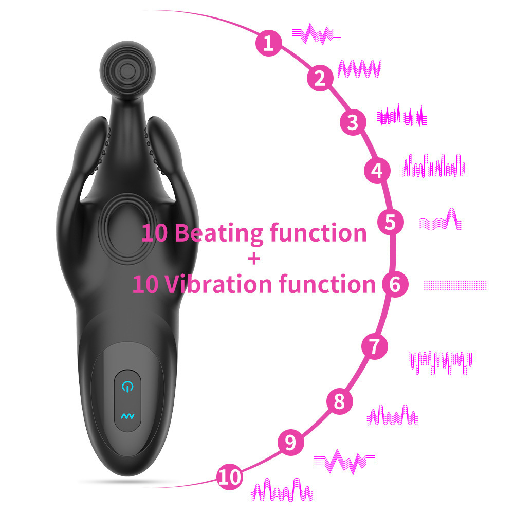 Odin Trident 10 Frequency Vibration Testicle Prostate Massager Penis Training Enhancer Male Adult Sex Toy for Men