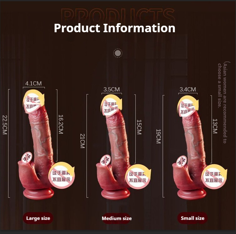 Wireless Remote Control Automatic Expanding Dildo for Women G Spot Powerful Vibration Adult Toy with Realistic Texture
