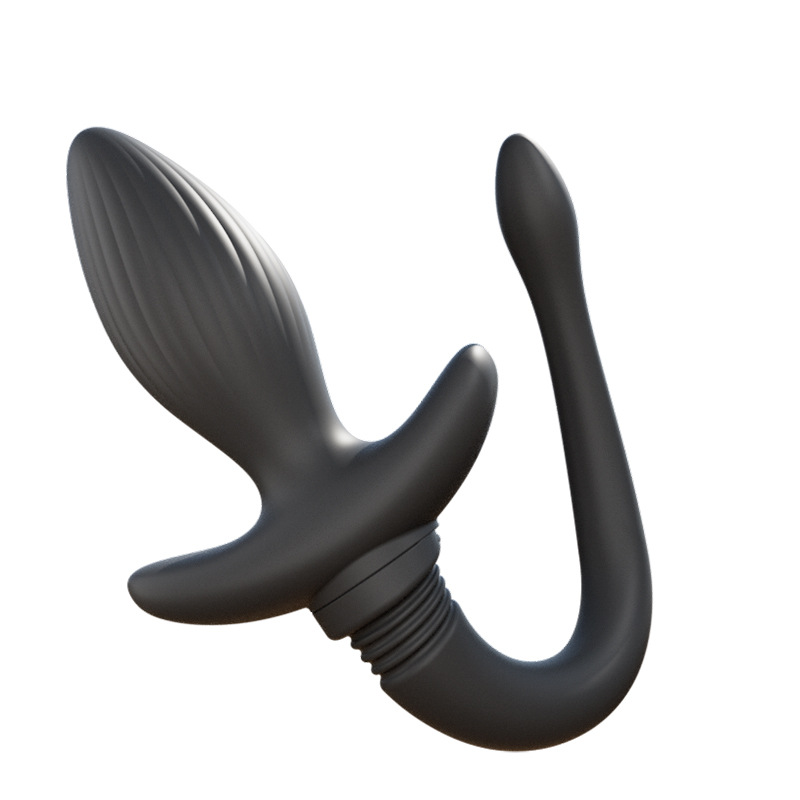 Remote Control Silicone Anal Plug with 10 Vibration Modes and Swinging Tail for Men Prostate Massager Adult Toy