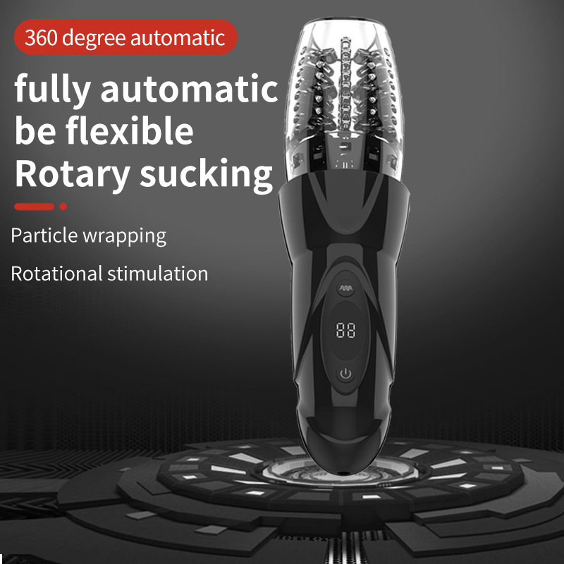 Automatic Rotating Telescopic Vibrating Male Masturbator Cup Hands Free Penis Training Device