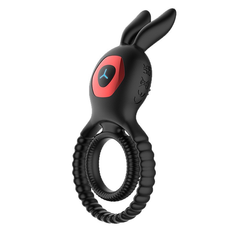 10 Frequency App Controlled Rabbit Male Prostate Massager Ring with Vibration Lock Function for Penis Exercise and Enhancement