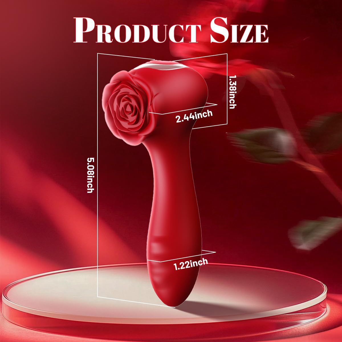 Rose G Spot Vibrator Clitoral Stimulator with Rotating Beads and Tongue Licking for Women Powerful Rechargeable Waterproof Adult Sex Toy