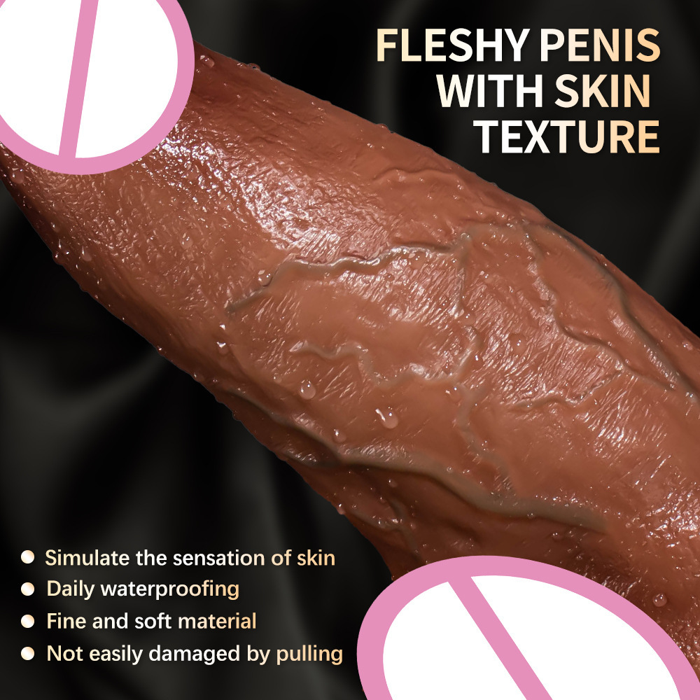 Large Realistic Silicone Dildo with Thick Veins Extra Soft and Flexible for Women Personal Pleasure Adult Toy