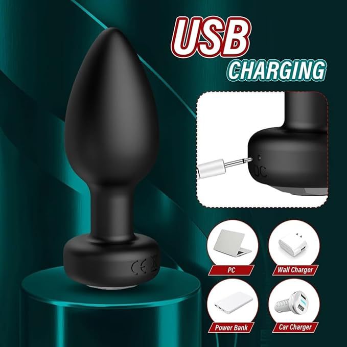Remote Control Vibrating Anal Plug with App and Stealth Wearable Design for Discreet Public Use