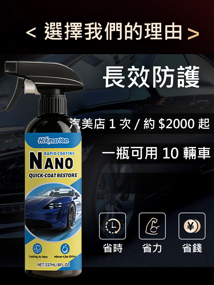 汽車奈米塗層噴霧
