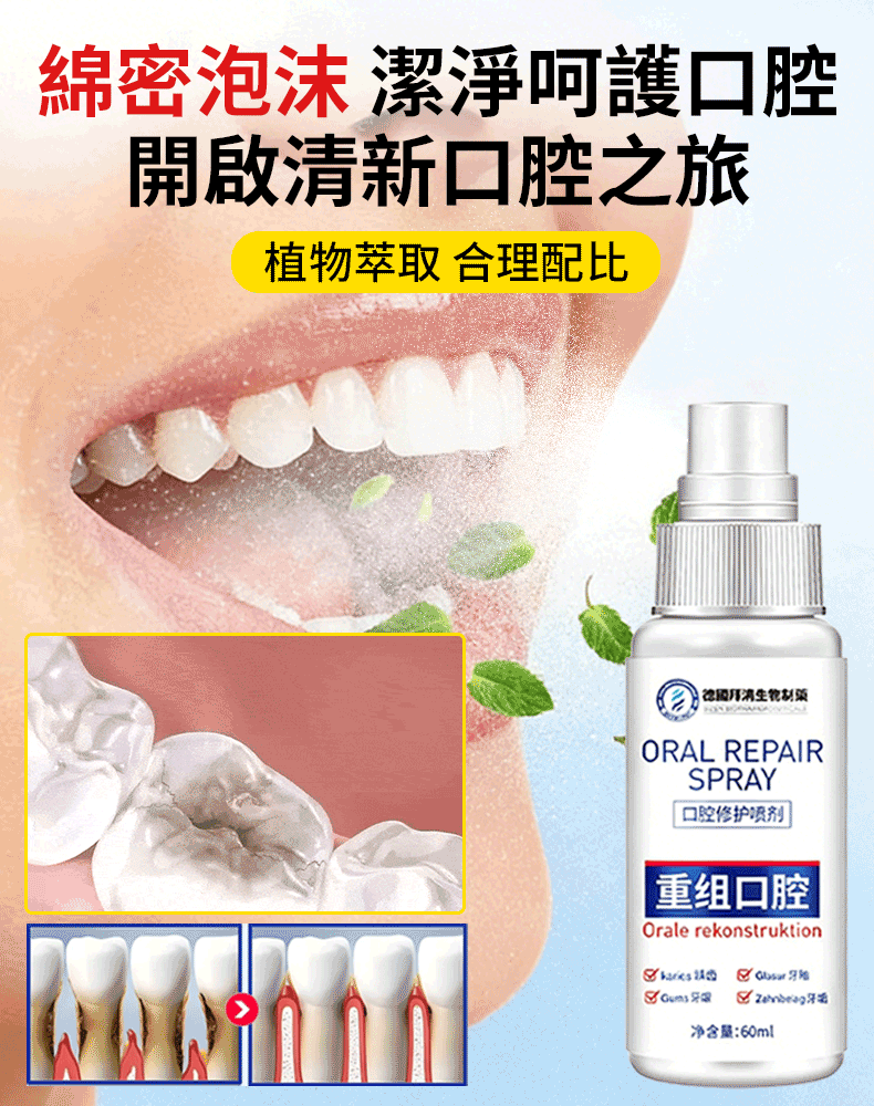 【牙齒不用補】牙齒重塑噴劑