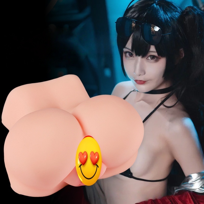 Mainan Anal Silikon Dua Lubang Realistis untuk Pria Bahan Premium Elastis Kontraktil Panjang 17cm Diameter 15cm Tinggi 10cm Bonus Pelumas 8ml