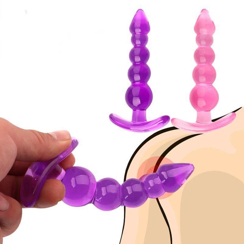 Sumbat Anal Manual Warna Ungu Silikon Body Safe Panjang 11cm Diameter 2cm Mudah Dibersihkan