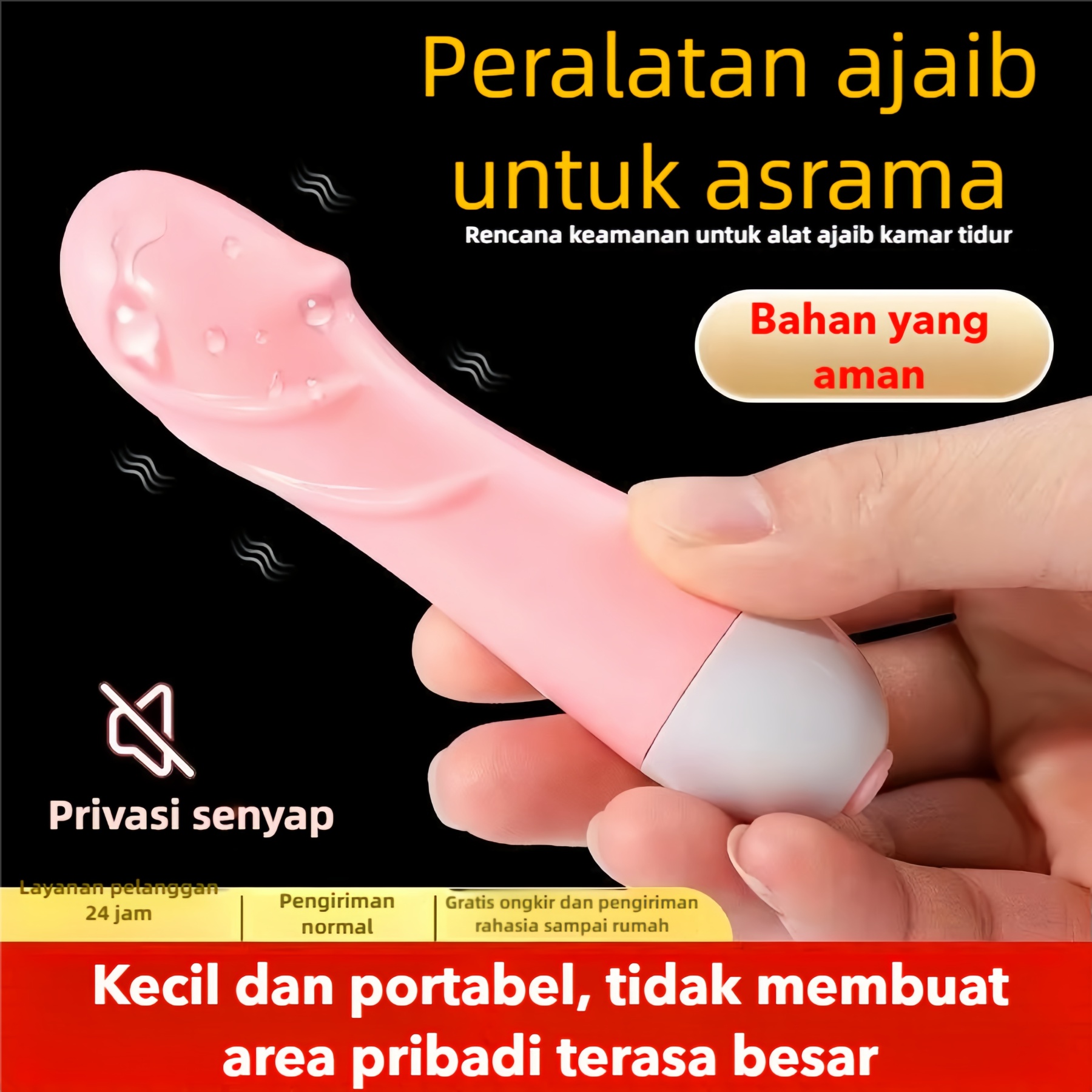 Vibrator Glans Unik untuk Stimulasi Klitoris Presisi dengan Intensitas Getaran Bisa Diatur Silikon Lembut Panjang 10cm Diameter 2cm Baterai 1xAA Bonus Pelumas 8ml