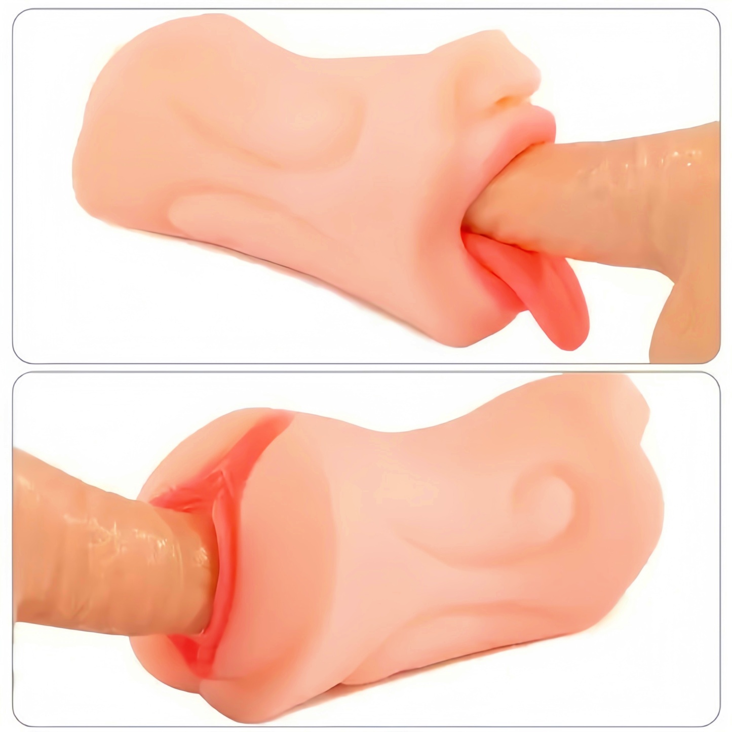 （DF-42）Blow Job Pocket Pussy Dengan Lidah Realistis 5,9 cm