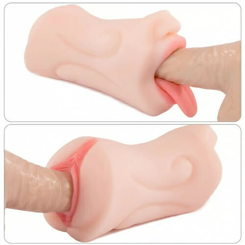 Blow Job Pocket Pussy Dengan Lidah Realistis 5,9 cm
