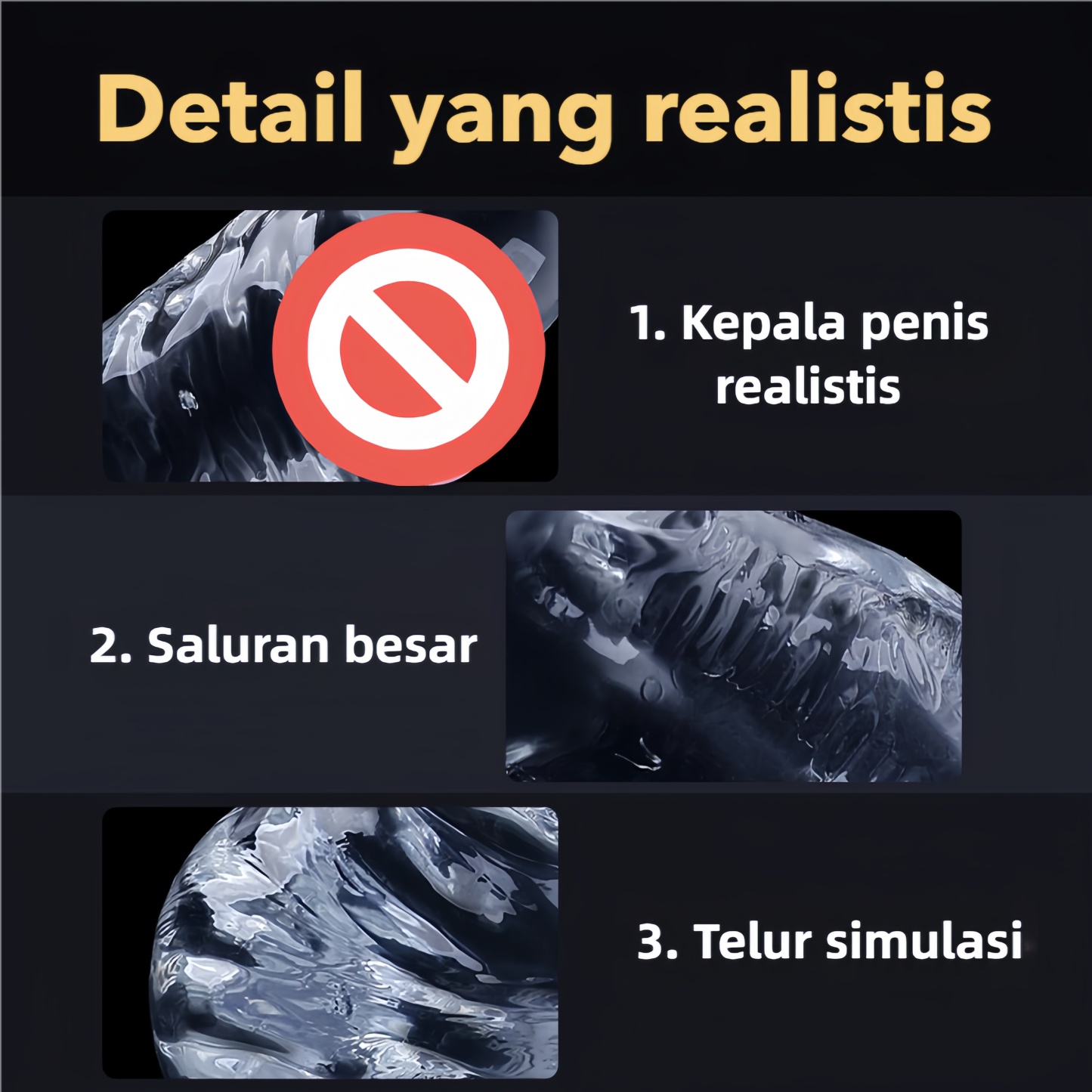Dildo Realistis Kepala dan Testis Silikon Lembut Body Safe Panjang 20cm Kedalaman 18cm Diameter 3cm Penghisap Kuat