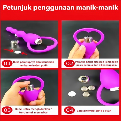 Alat Bantu Seks Anal Bergetar Warna Pink Getaran Ganda Silikon Body Safe Panjang 15cm Kedalaman 13cm